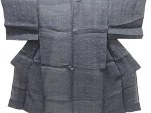 アンティーク　本麻　抽象花模様着物